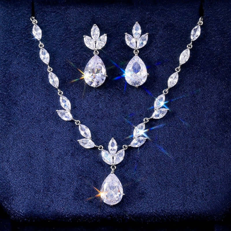 Ensemble de bijoux de mariage CZ