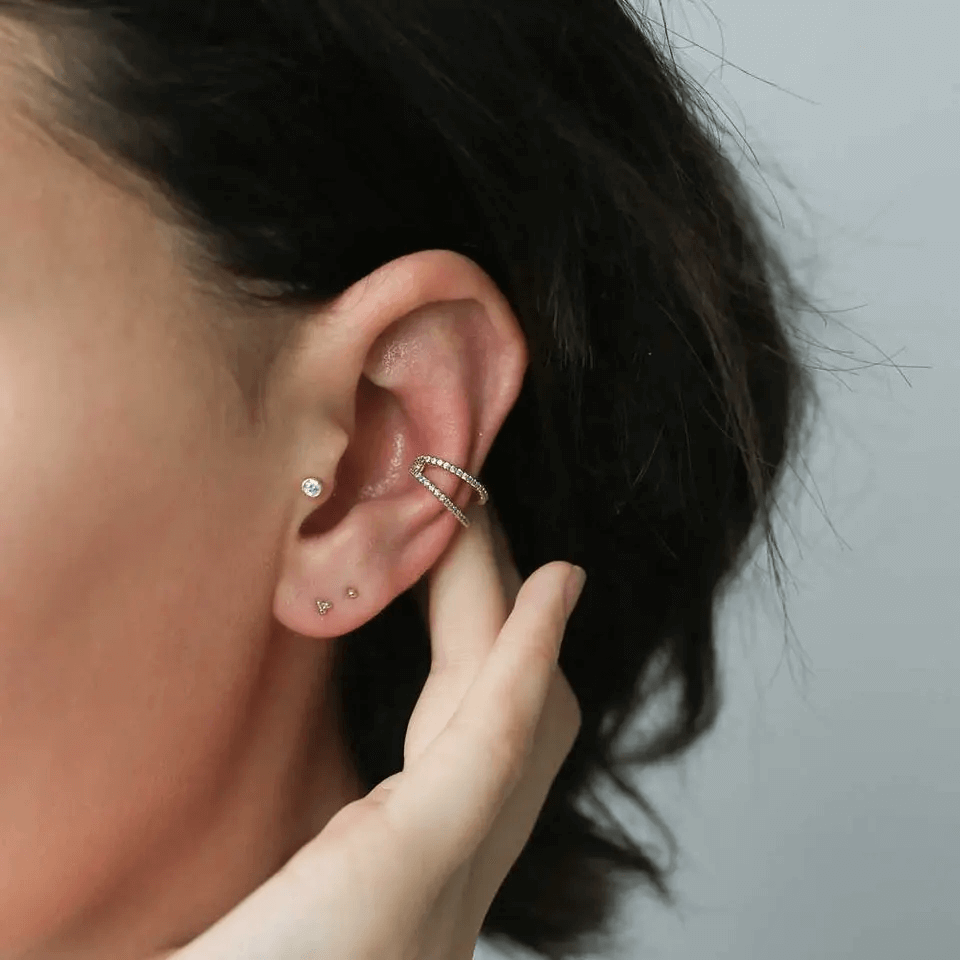 Boucles d'oreilles à bouton-pression à dos plat