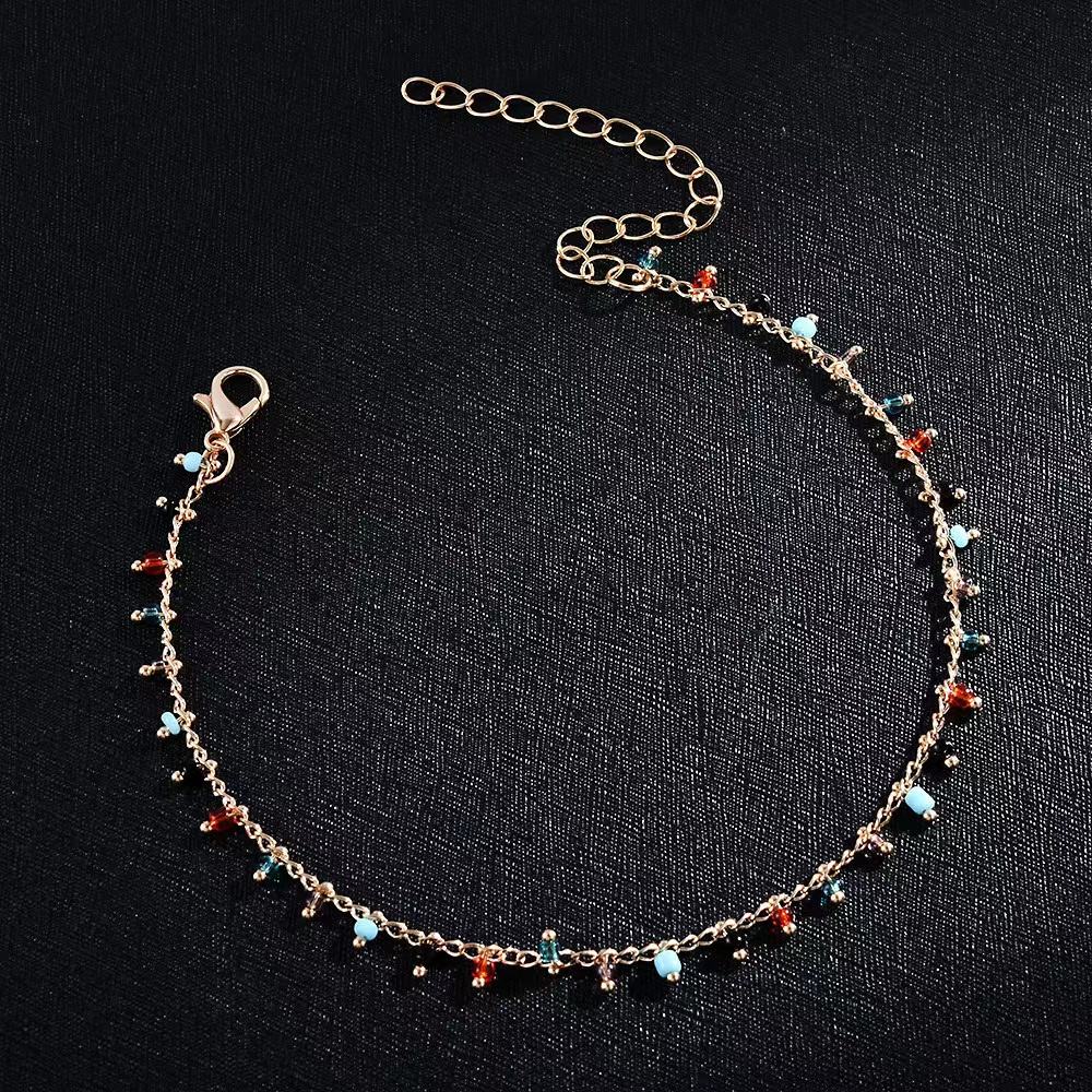 Bracelet de cheville à breloque zircon